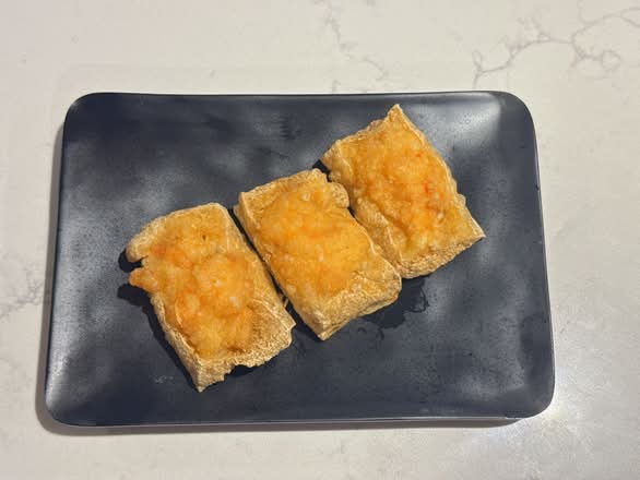 Fried Tofu with minced shrimp 虾胶炸豆腐 （3PCS）